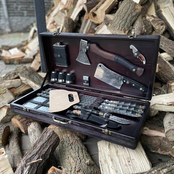 BAWÓŁ Gorillas BBQ set in wooden box NK-2K