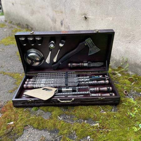 ZUBR 2.0 Gorillas BBQ set v dřevěném kufříku NK-31K