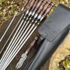 Gorillas K-17 HUNTER'S QUIVER BBQ Skewer Set in Leather Case