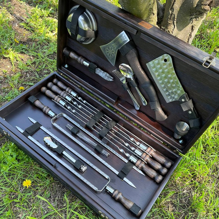 TUR 2.0 Gorillas BBQ set cadou în cutie din lemn NK-32K