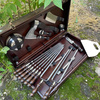 TUR Gorillas BBQ set dans une boîte en bois NK-27K