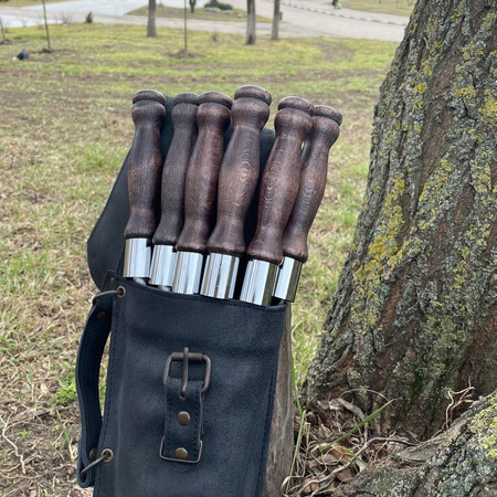  Geschenkset für Schaschlik LUMBERJACK im Lederköcher Gorillas BBQ K-14