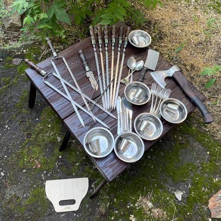 TUR Gorillas BBQ set dans une boîte en bois NK-27K