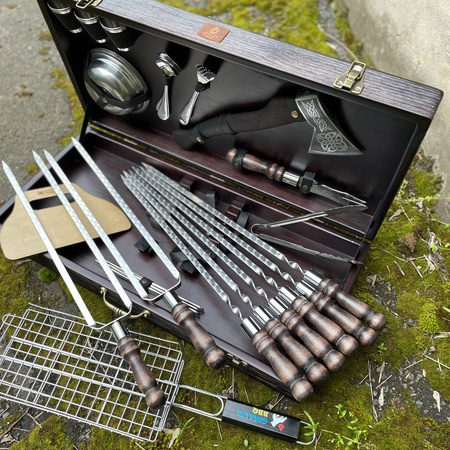 ZUBR 2.0 Gorillas BBQ set dans un coffret en bois NK-31K