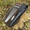 Gorillas K-17 HUNTER'S QUIVER BBQ Skewer Set in Leather Case