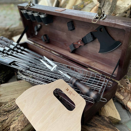 GEPARD Set de barbecue pour gorilles dans une boîte en bois NK-29