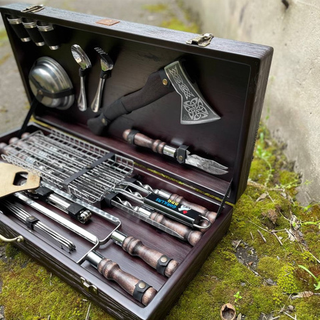 ZUBR 2.0 Gorillas BBQ set dans un coffret en bois NK-31K