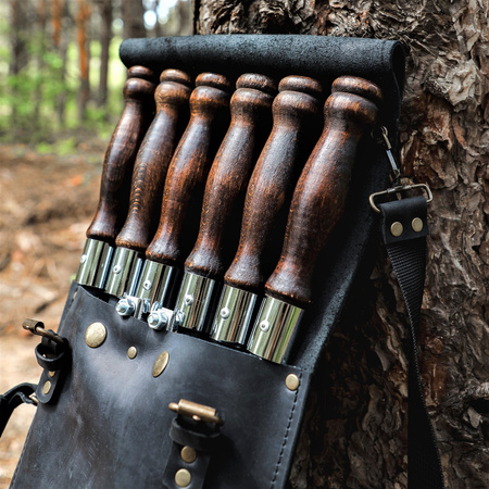 Geschenkset für Schaschlik IROKESE im Lederetui K-21 von Gorillas BBQ