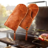 Kožené rukavice na grilování a BBQ RS-01