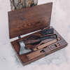 Handgefertigte Axt "VIKING" in einer Geschenkbox aus Holz von Gorillas BBQ A-6K