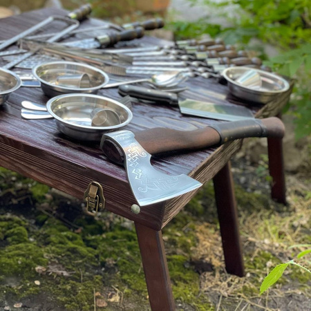 TUR Gorillas BBQ set dans une boîte en bois NK-27K