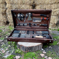 ZEBRA Gorillas BBQ set dans boîte en bois NK-25K