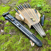 Set de brochettes GODS' GODS' GIFT dans un étui en cuir Gorillas BBQ K-25